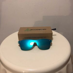 WOODWORD Polarized Lens Wooden Sunglasses Mirrored